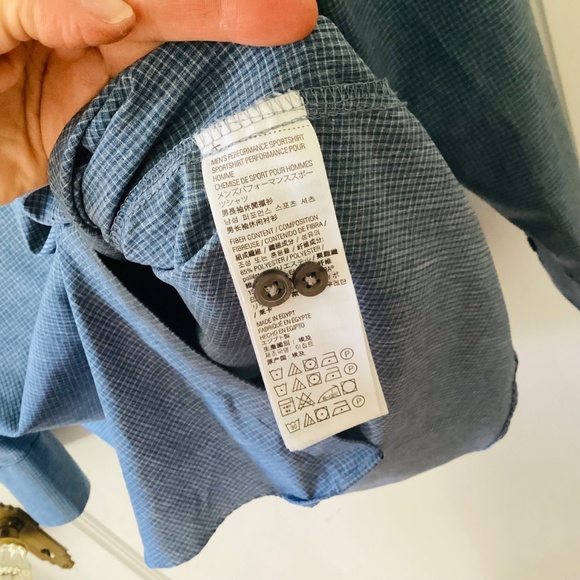 KIRKLAND SIGNATURE MENS Size M 4-WAY STRETCH SPORTSHIRT LONG SLEEVED BUTTON DOWN - Picture 7 of 11